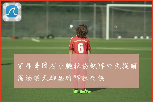 字母哥因右小腿拉伤缺阵昨天提前离场明天雄鹿对阵独行侠